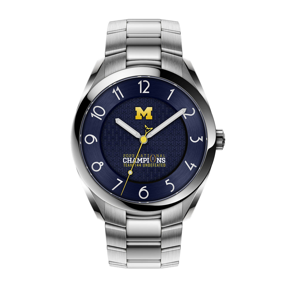 Michigan 2023 National Champions Timepiece - Kairos II (Stainless Steel)